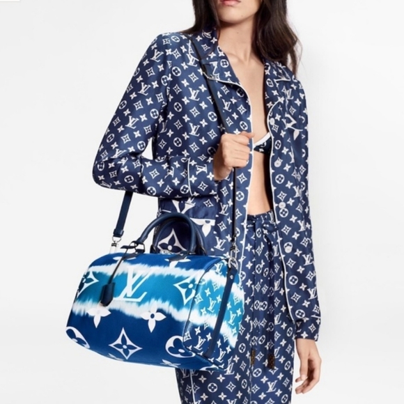 Louis Vuitton Speedy 30 Bandoulière Escale Blue SET - Picture 9 of 14